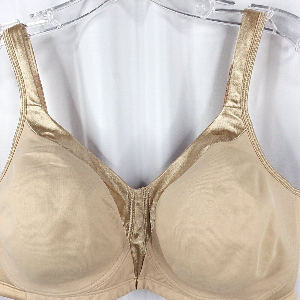 Playtex 18 Hour Silky Soft Smoothing Wireless Full Coverage Bra 40DD Beige 4803 - Picture 8 of 11